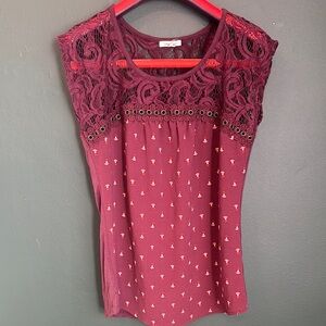 Maurice’s Burgandy Blouse - Small